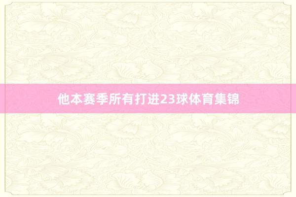 他本赛季所有打进23球体育集锦